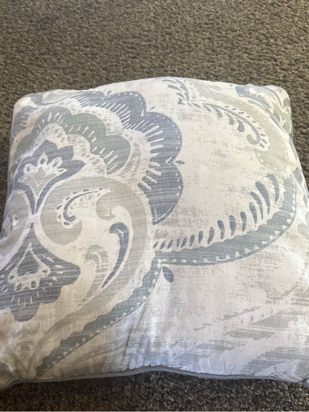 Decorative Throw Pillow in Light Blue and Cream